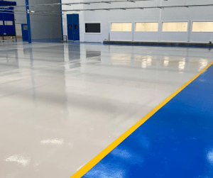 Electroguard painted factory floor